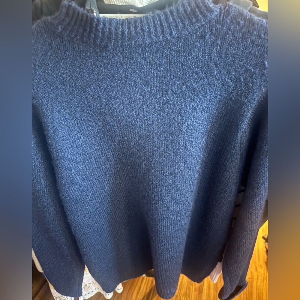 Nanette Lepore Dark Blue Sweater with Flag Design - Picture 5 of 5